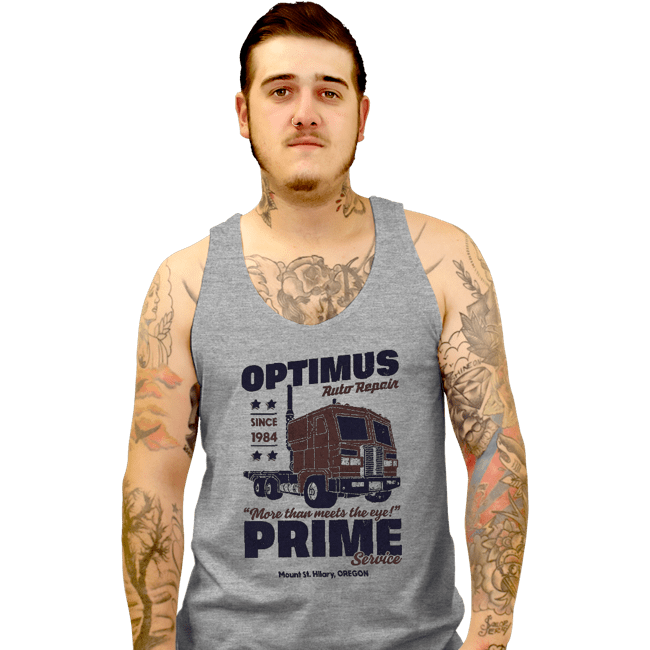 Daily_Deal_Shirts Tank Top, Unisex / Small / Sports Grey Optimus Garage