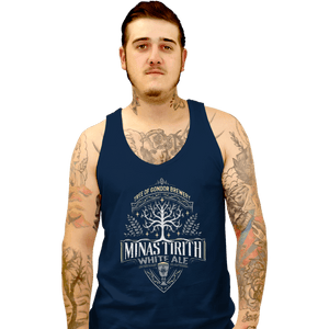 Shirts Tank Top, Unisex / Small / Navy Minas Tirith White Ale