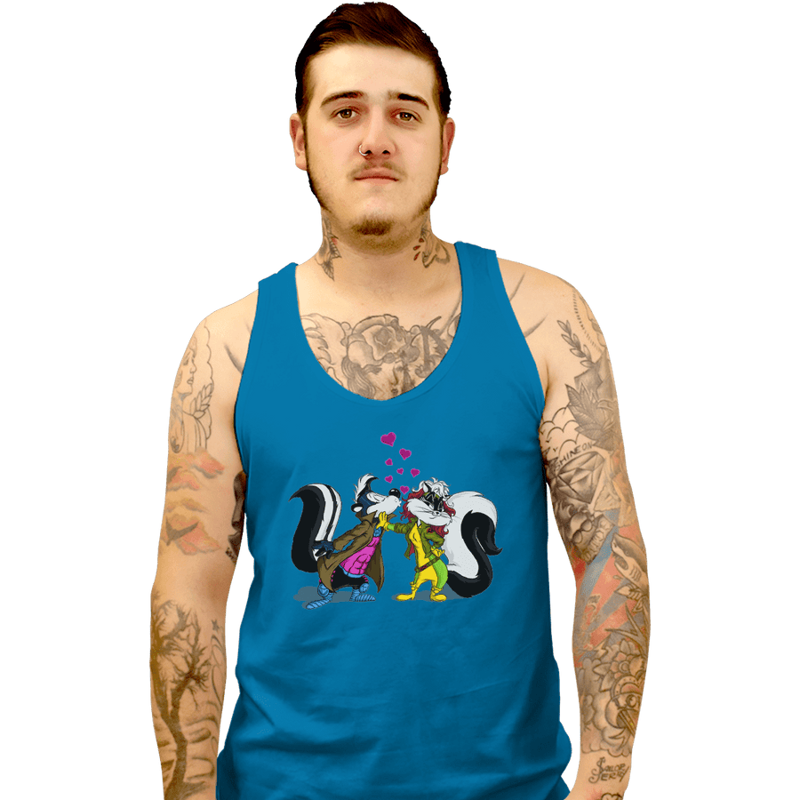 Shirts Tank Top, Unisex / Small / Sapphire No Kissing