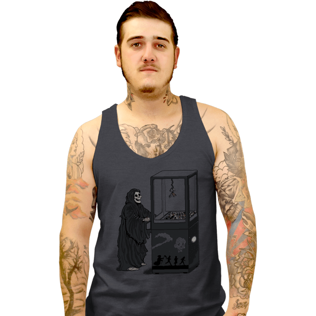Shirts Tank Top, Unisex / Small / Dark Heather Death Is Random