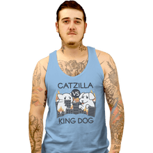 Load image into Gallery viewer, Shirts Tank Top, Unisex / Small / Powder Blue Catzilla VS King Dog
