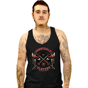 Daily_Deal_Shirts Tank Top, Unisex / Small / Black Sunnydale Crest