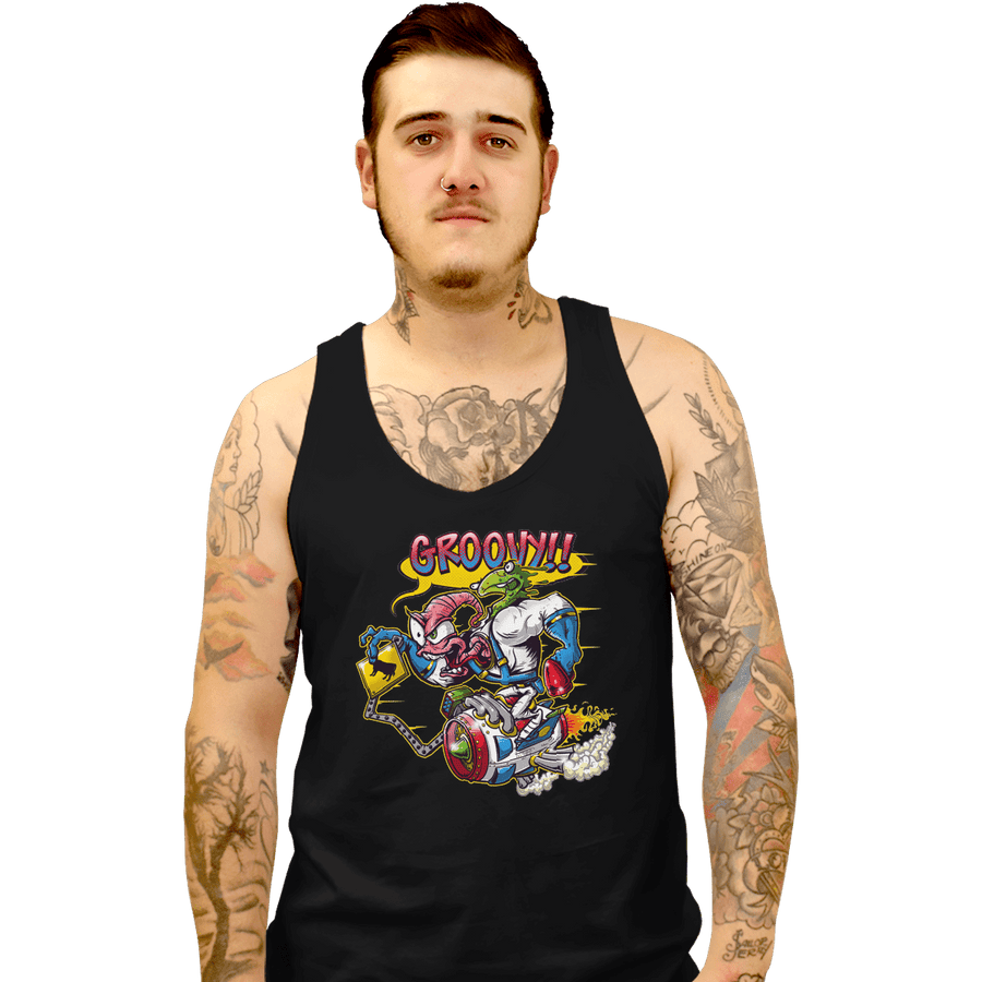 Shirts Tank Top, Unisex / Small / Black Groovy Fink