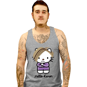 Secret_Shirts Tank Top, Unisex / Small / Sports Grey Karen Kitty