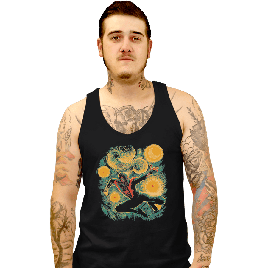 Shirts Tank Top, Unisex / Small / Black Starry Miles