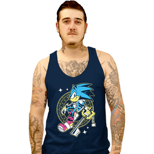 Daily_Deal_Shirts Tank Top, Unisex / Small / Navy Sonic Kingdom Hearts