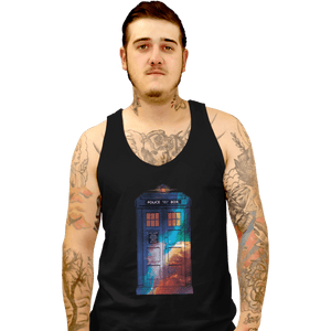 Shirts Tank Top, Unisex / Small / Black Tardis Color