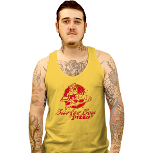 Daily_Deal_Shirts Tank Top, Unisex / Small / Gold Strange Pizza