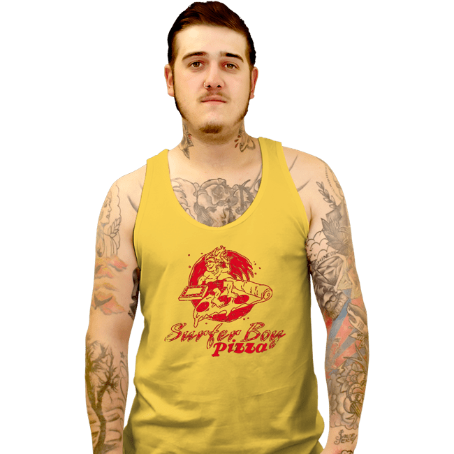 Daily_Deal_Shirts Tank Top, Unisex / Small / Gold Strange Pizza