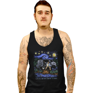 Secret_Shirts Tank Top, Unisex / Small / Black Van Gogh By The River