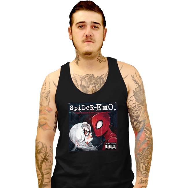 Secret_Shirts Tank Top, Unisex / Small / Black Spider-emo