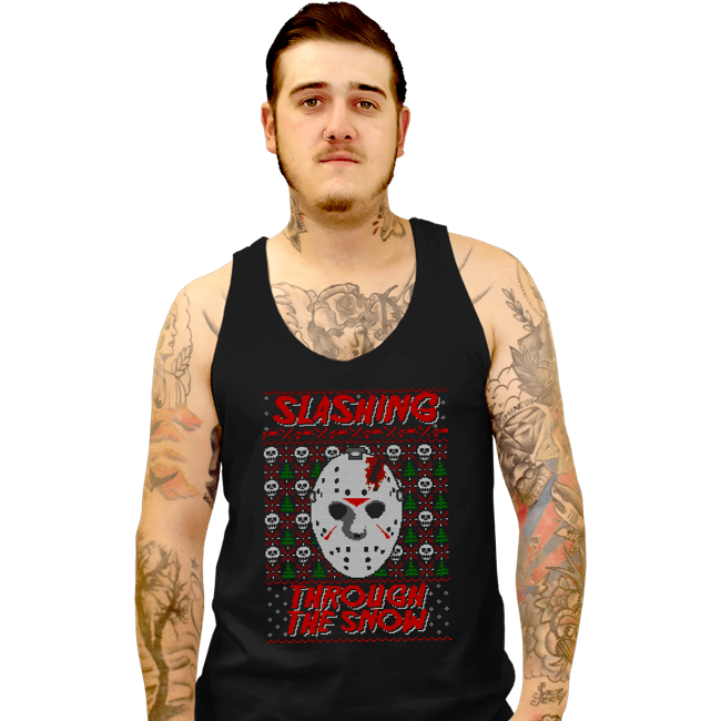 Daily_Deal_Shirts Tank Top, Unisex / Small / Black Slashing Through The Snow