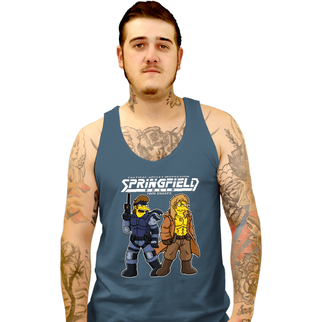 Secret_Shirts Tank Top, Unisex / Small / Indigo Blue Twin Snakes