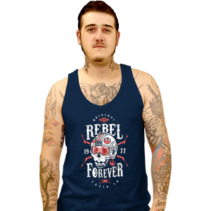 Shirts Tank Top, Unisex / Small / Navy Rebel Forever