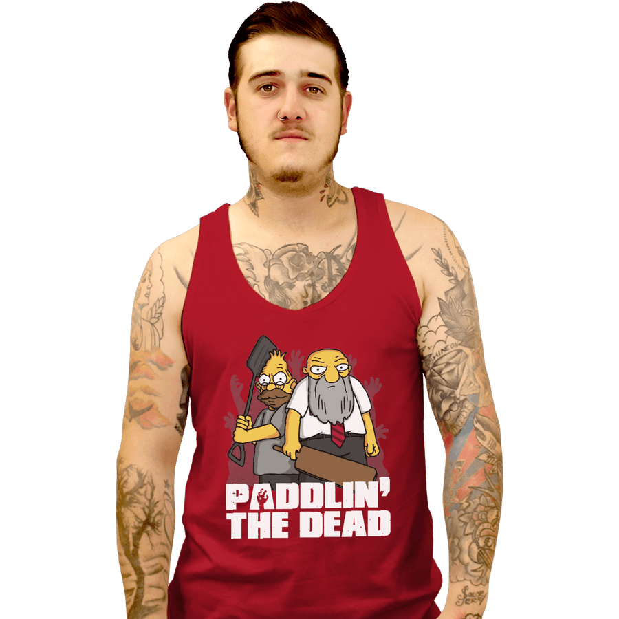 Shirts Tank Top, Unisex / Small / Red Paddlin' The Dead