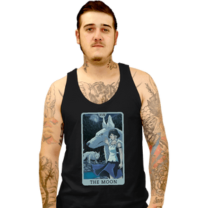 Daily_Deal_Shirts Tank Top, Unisex / Small / Black Tarot Ghibli The Moon