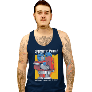 Shirts Tank Top, Unisex / Small / Navy Optimistic Prime