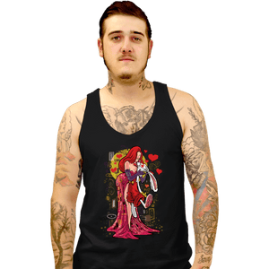 Daily_Deal_Shirts Tank Top, Unisex / Small / Black Animated Kiss