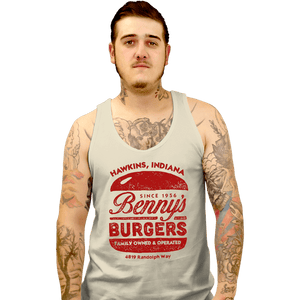 Shirts Tank Top, Unisex / Small / White Benny's Burgers