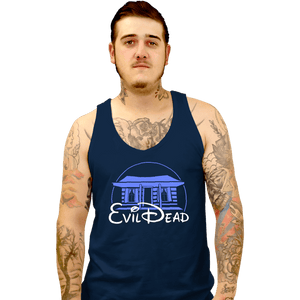 Daily_Deal_Shirts Tank Top, Unisex / Small / Navy Evil Cabin