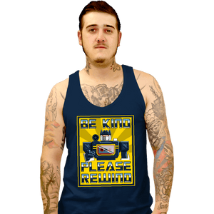 Daily_Deal_Shirts Tank Top, Unisex / Small / Navy Be Kind Please Rewind