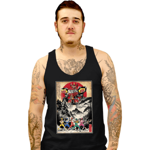 Daily_Deal_Shirts Tank Top, Unisex / Small / Black Rangers In Japan Woodblock