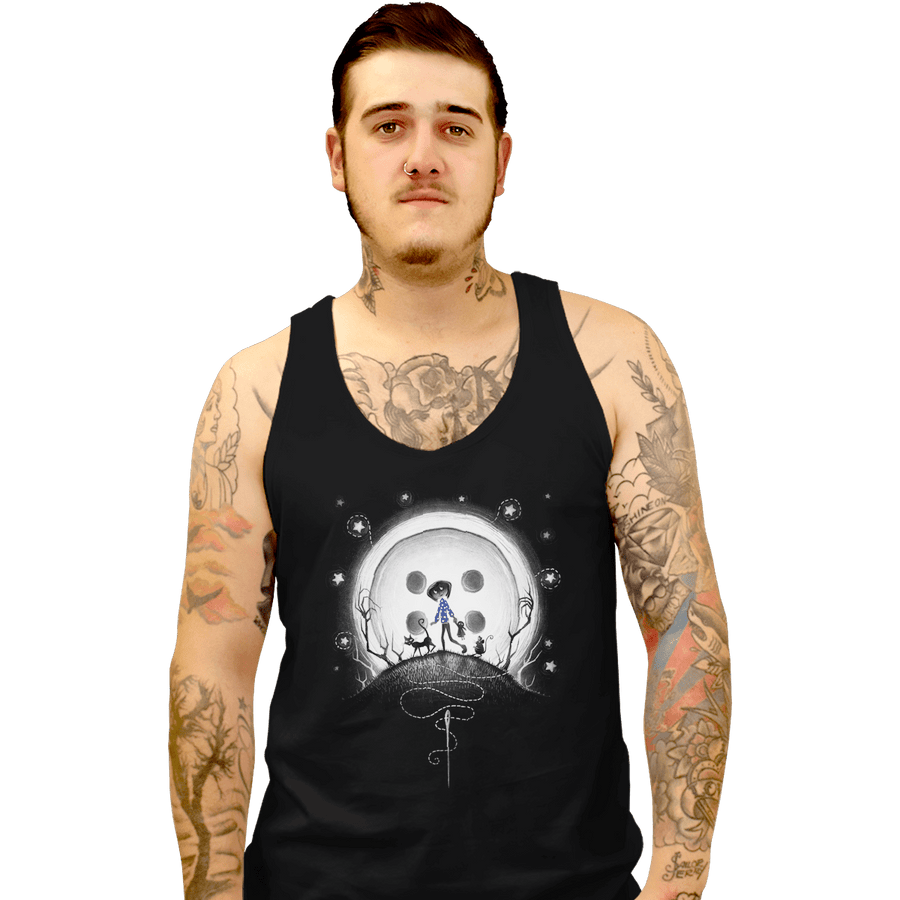 Shirts Tank Top, Unisex / Small / Black Behind The Door