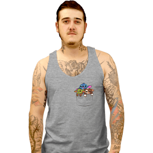 Shirts Tank Top, Unisex / Small / Sports Grey Kawaii Pocket