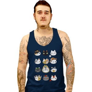 Shirts Tank Top, Unisex / Small / Navy Cosplay Cats