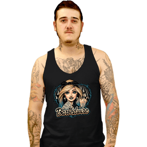 Daily_Deal_Shirts Tank Top, Unisex / Small / Black Barbedwire