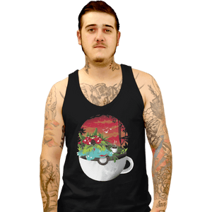 Shirts Tank Top, Unisex / Small / Black Cup Of Grass