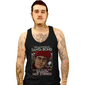 Shirts Tank Top, Unisex / Small / Black Santa Bond