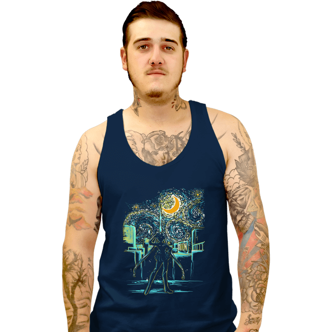 Secret_Shirts Tank Top, Unisex / Small / Navy The Starry Moon