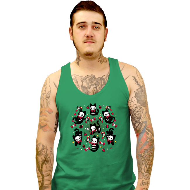 Daily_Deal_Shirts Tank Top, Unisex / Small / Sports Grey Creepy Xmas Kittens