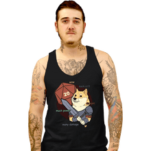 Load image into Gallery viewer, Secret_Shirts Tank Top, Unisex / Small / Black D&amp;D Doge Meme
