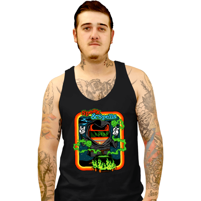 Daily_Deal_Shirts Tank Top, Unisex / Small / Black Speak & Spells