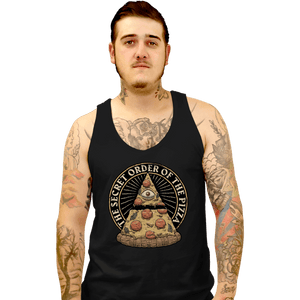 Daily_Deal_Shirts Tank Top, Unisex / Small / Black Secret Order Of The Pizza