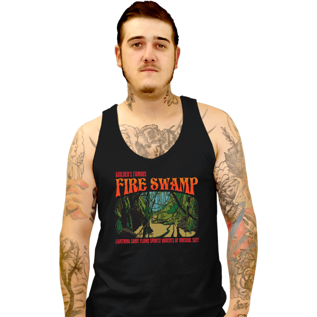 Daily_Deal_Shirts Tank Top, Unisex / Small / Black Famous Fire Swamp