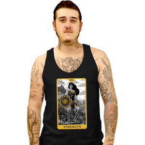 Daily_Deal_Shirts Tank Top, Unisex / Small / Black JL Tarot - Strength