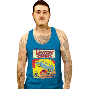 Shirts Tank Top, Unisex / Small / Sapphire Brock Action Comics