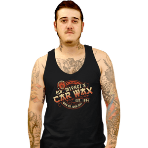 Daily_Deal_Shirts Tank Top, Unisex / Small / Black Miyagi Wax