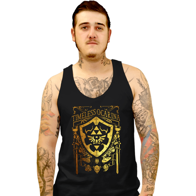 Daily_Deal_Shirts Tank Top, Unisex / Small / Black Timeless Ocarina