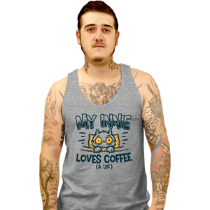 Daily_Deal_Shirts Tank Top, Unisex / Small / Sports Grey Innie Loves Coffee