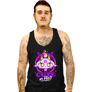 Daily_Deal_Shirts Tank Top, Unisex / Small / Black Cute As Hell Tee