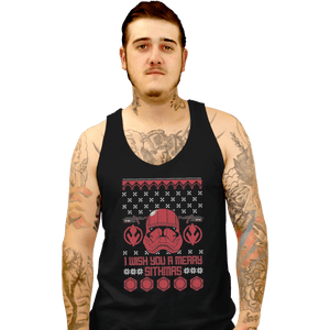 Shirts Tank Top, Unisex / Small / Black Sith Christmas