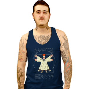 Daily_Deal_Shirts Tank Top, Unisex / Small / Navy Vitruvian Puppet