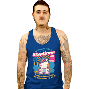 Daily_Deal_Shirts Tank Top, Unisex / Small / Royal Blue Scepticorn