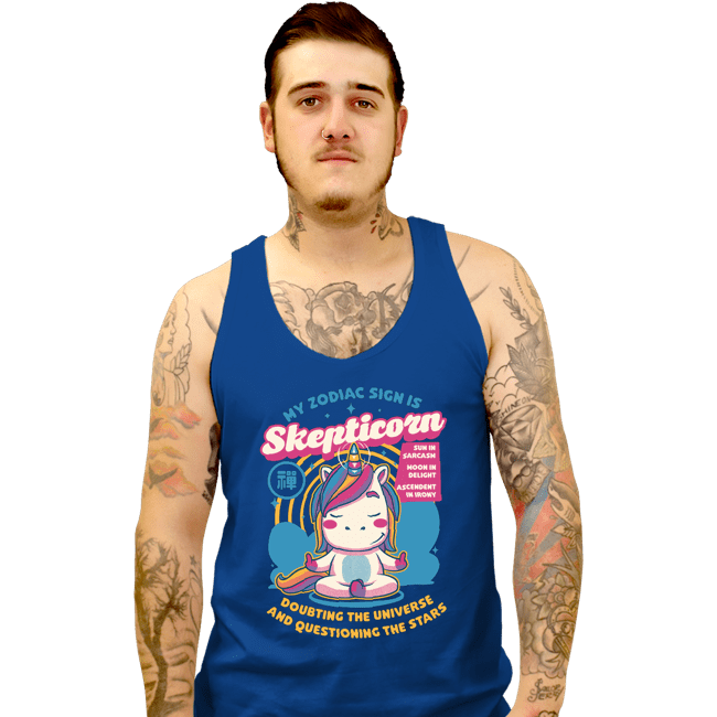 Daily_Deal_Shirts Tank Top, Unisex / Small / Royal Blue Scepticorn