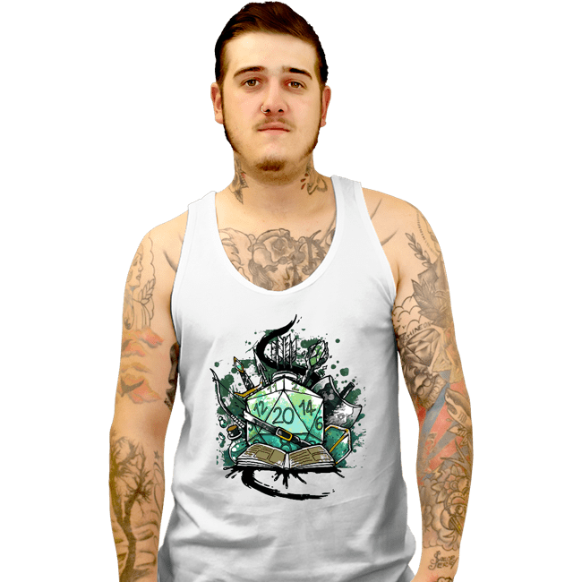 Shirts Tank Top, Unisex / Small / White Dice Sketch