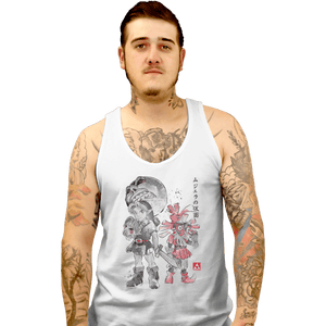 Shirts Tank Top, Unisex / Small / White Majora's Sumi-e